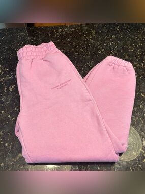 Pink Cozy Elastic-Waist Sweatpants